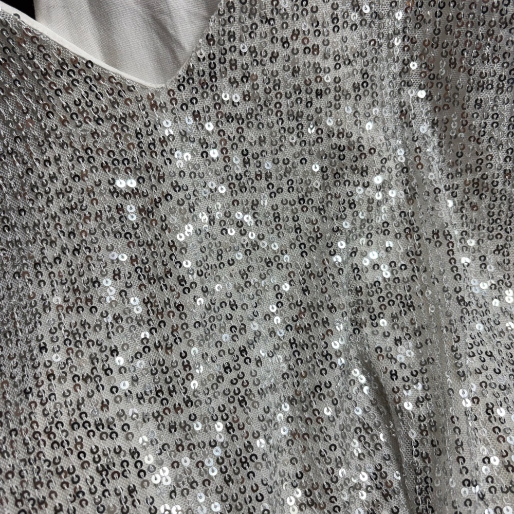 Silver Sequin Camisole Top